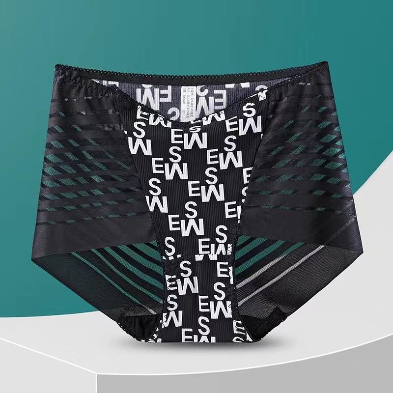 Sexy Lace Panties Women's Underpants Large Size Leopard Pattern High Waist Briefs Breathable Lift Buttocks Female Underwear