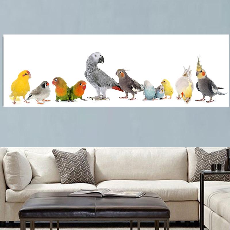 Tierische horizontale Vögel auf den Linien, Öl-Leinwand-Gemälde, Pop-Art-Poster und Drucke, Bilder, Wohnzimmer, Schlafzimmer, Heimdekoration