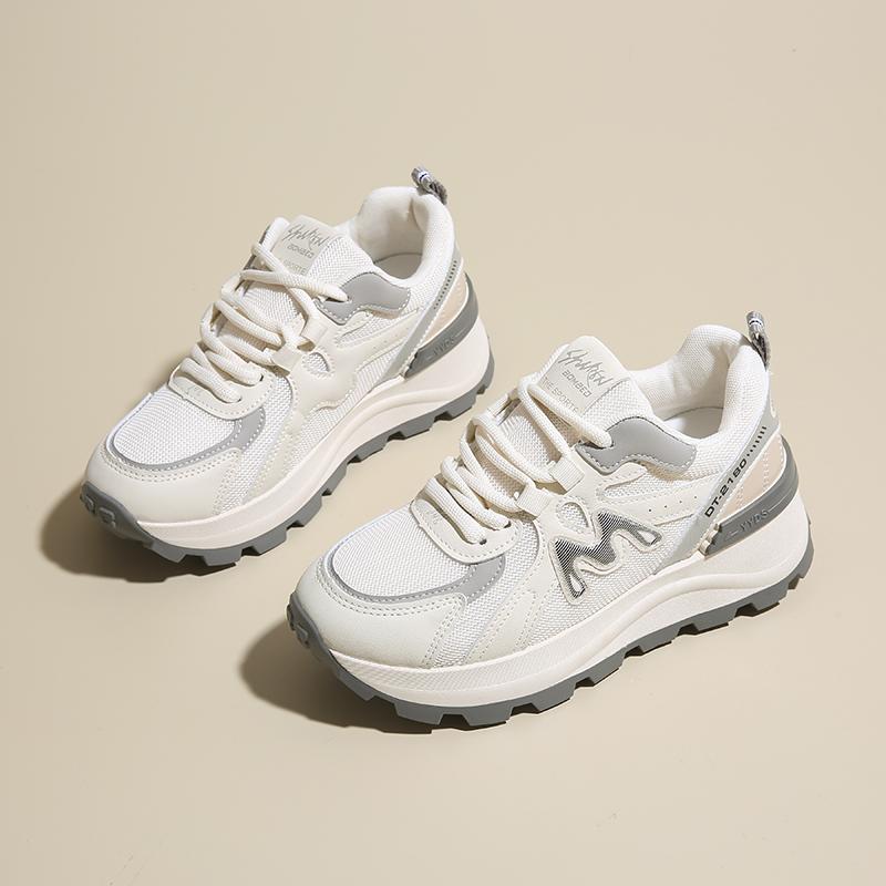 Fashion CRLAYDK Summer Chunky Sneakers for Women Mesh Platform Walking Lace Up Shoes Casual Breathable Ladies Running Sports Tennis