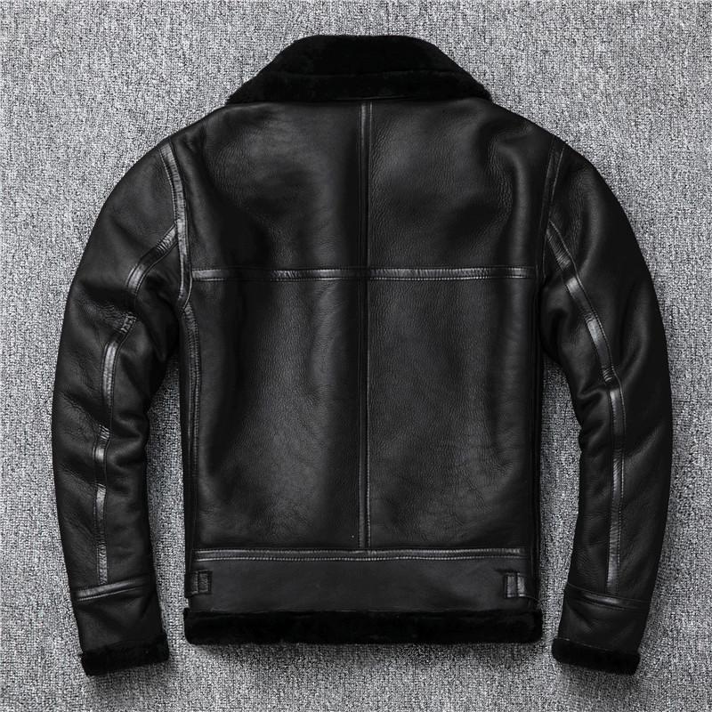 Men's PU Leather Jacket Retro Winter Clothing Thermal Lapel
