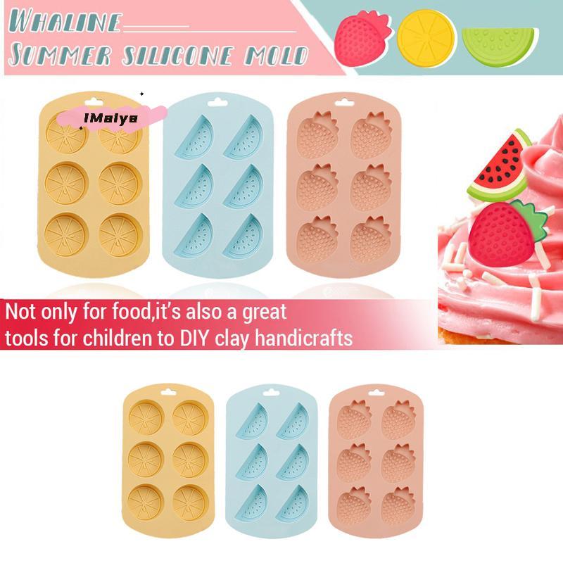 M-Watermelon Strawberry Lemon Shaped Silicone Mold DIY Flexible Easy Release Fondant Chocolate Gummy Pudding Molds