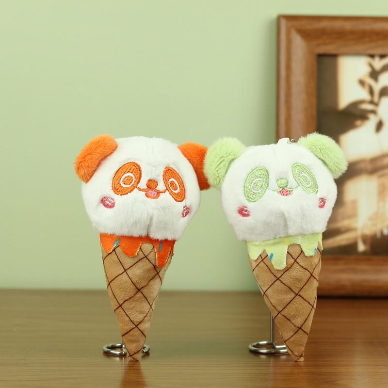 Adorable Panda Plush Toy Ice Cream Pendant Cute Children's Event Gift 15cm