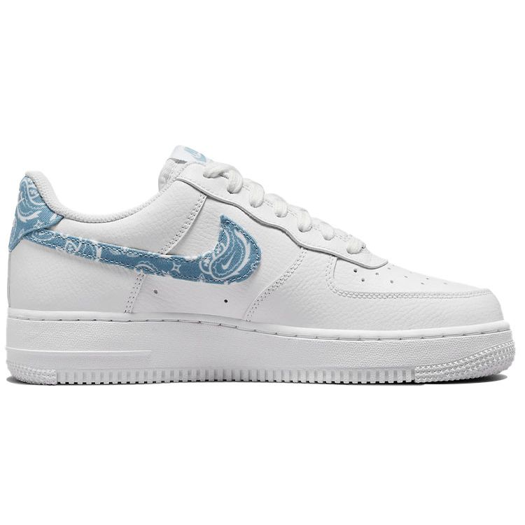 Nike Scarpe da Ginnastica Donna Air Force 1 07 Essentials Blu Paisley Bianche Blu Usurato DH4406-100
