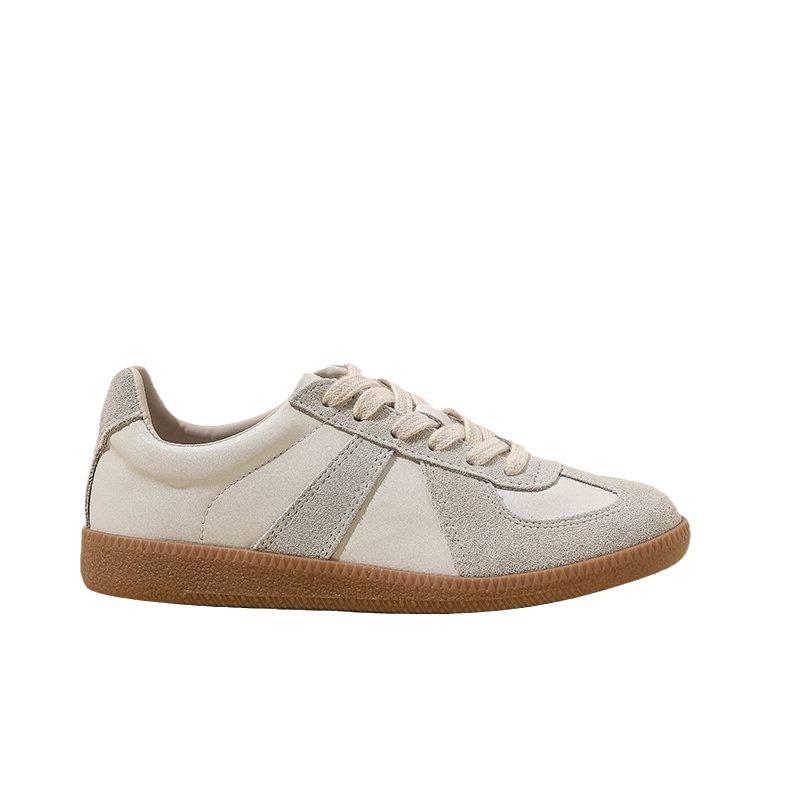 All-leather German training shoes women's 2025 new versatile flat-soled lace-up casual sports little white shoes Forrest Gump board shoes