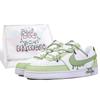 Court Vision 1 Da Vinci Custom, Matcha Escape Leather Low Top Skateboard Shoes Unisex Green White DH2987-101(TeamM--BOX)