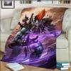 Game Hearthstone 3D tištěná umělecká fleecová přikrývka do postele Turistika Piknik Hrubá přikrývka přes postel Fleecová přikrývka