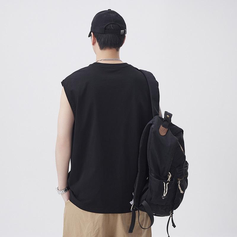New Summer Heavyweight Xinjiang Cotton Jersey 260h Classic Printed Vest T-shirt