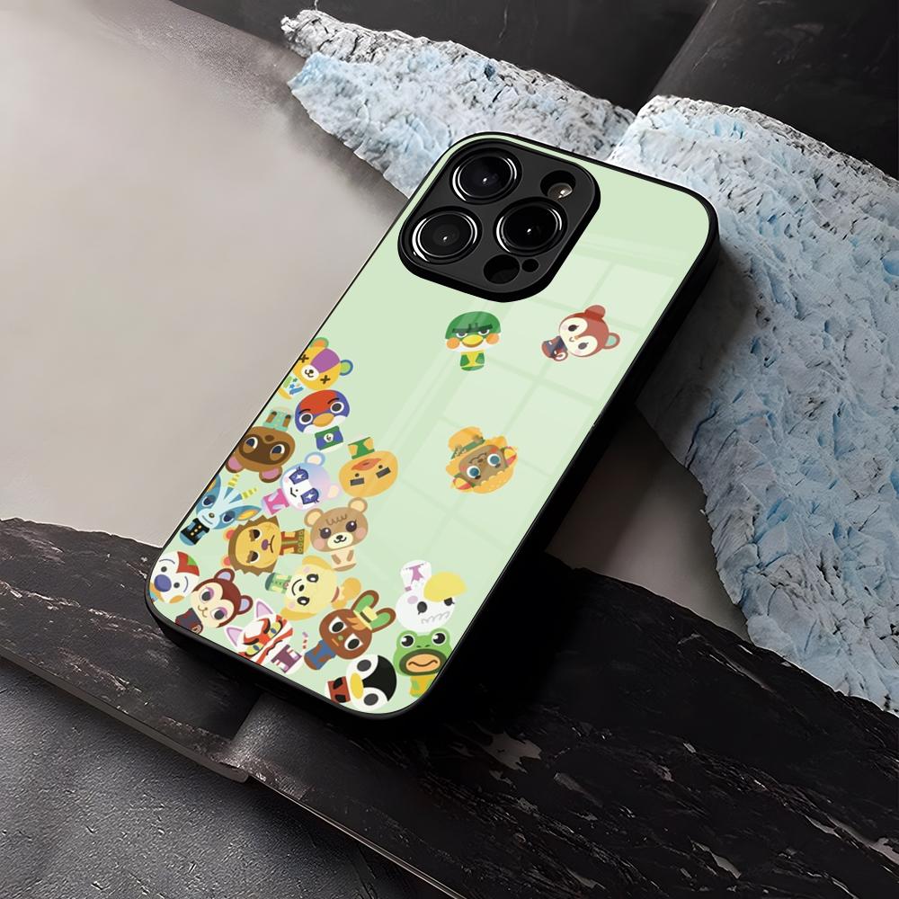 

Animal CrossingS New Horizons Phone Case Tempered Glass For IPhone 16 13 14 12 15 11 Pro Max Plus Mini X XR SE2020 Coque iPhone 13 Pro Max