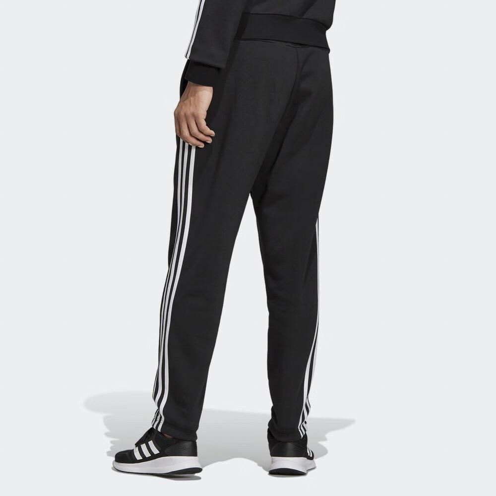 Adidas Pantaloni din fleece Essentials cu 3 dungi Pantaloni pentru bărbați Negru DQ3093