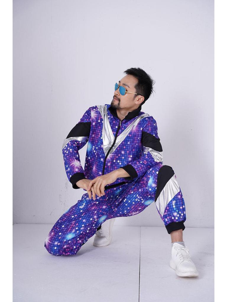 Europäisch-amerikanische Karnevalskostüme im Retro-Stil der 80er und 90er: Lebendige Sportbekleidung für Tanz, Aerobic und Skifahren