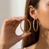Hot-selling large circle earrings light luxury high-end earrings design sense niche women exaggerated earrings