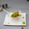 Handmade Glass Salad Bowls Creative Tableware Cooking Hollowware Specials Dry Ice Artistic Conception Molecular Delicacies Plate