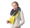 Autumn and Winter New Yellow Grey Cashmere Big Grid Square Scarf Women Double Faced Shawl