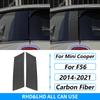 For Mini Cooper F56 2014-2021 Carbon Fiber Central Console Wheel Speedometer Air Outlet Panel Trim Set Car Accessories Sticker