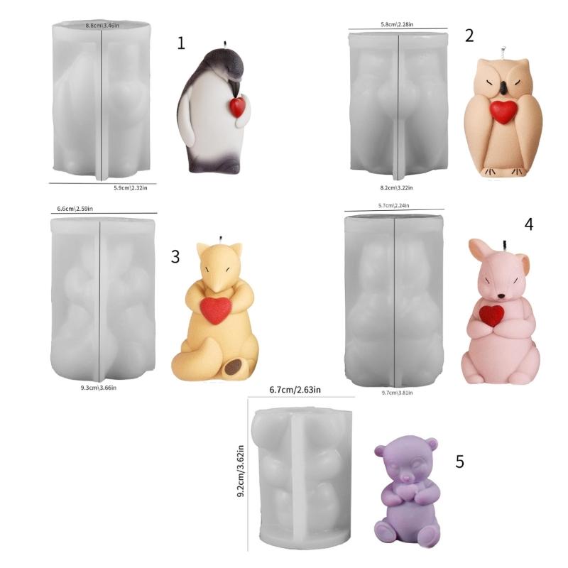 Animal Shaped Candle Mold Gypsum Ornament Mould Home Decoration Molds Handmade Jewelry for Aromatherapys Enthusiasts