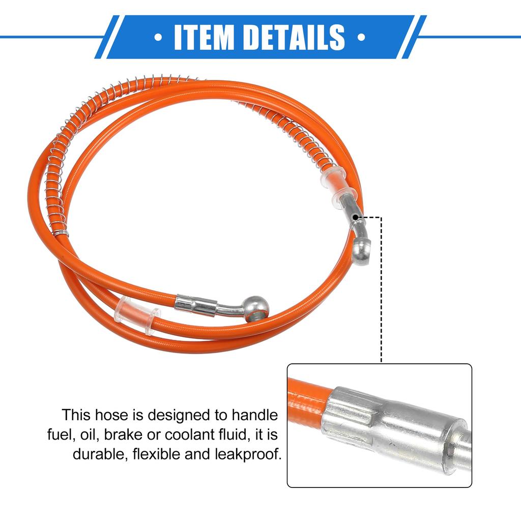 VekAuto Hydro Brake Hose Line Pipeline 160cm 62.99" 10mm 0.39" Pipe with