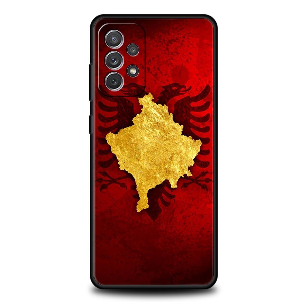 Phone Case For Samsung Galaxy A15 A13 A51 A71 A41 A31 A21S A03S A05 A12 A32 A52 A23 A25 A33 A53 A73 5G Cover Albania flag