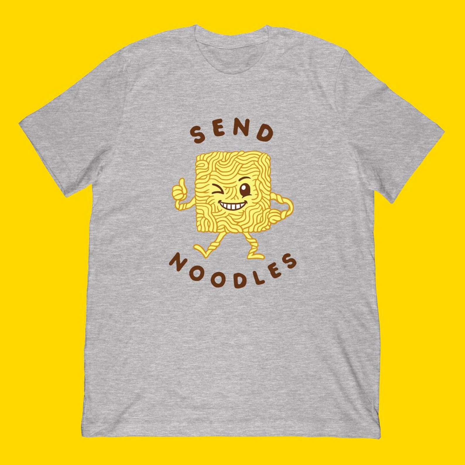 Send Noodles T-Shirt | Funny Ramen Noodle Joke Apparel S