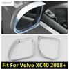 Car Rearview Mirror Rain Eyebrow Decoration Protection Cover Trim For VOLVO XC40 2018 - 2025 ABS Chrome Accessories Exterior Kit