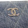 Chanel Clutch Bag Blue Denim Women