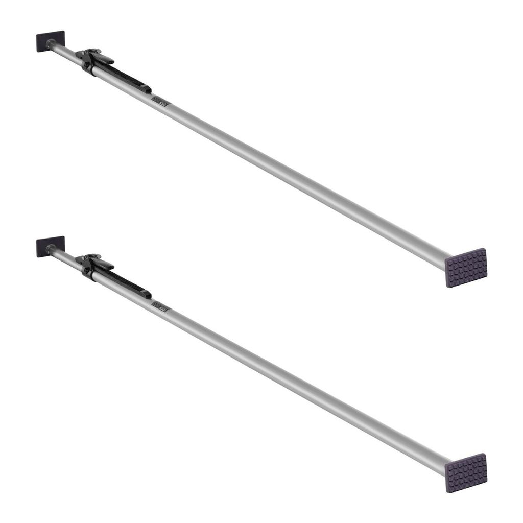 Cargo Bar, Ratcheting Cargo Bar Adjustable from 2261mm To 2642mm, Heavy-duty Steel Cargos Stabilizer with Non-Slip Foot Pad, Truck Bed Load Lock Bars