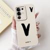 For Vivo Y29 4G V2434 Cover For Vivo Y29 4G Case Simple Fashion Letters A-Z Pattern Design Silicone Shockproof Bumper