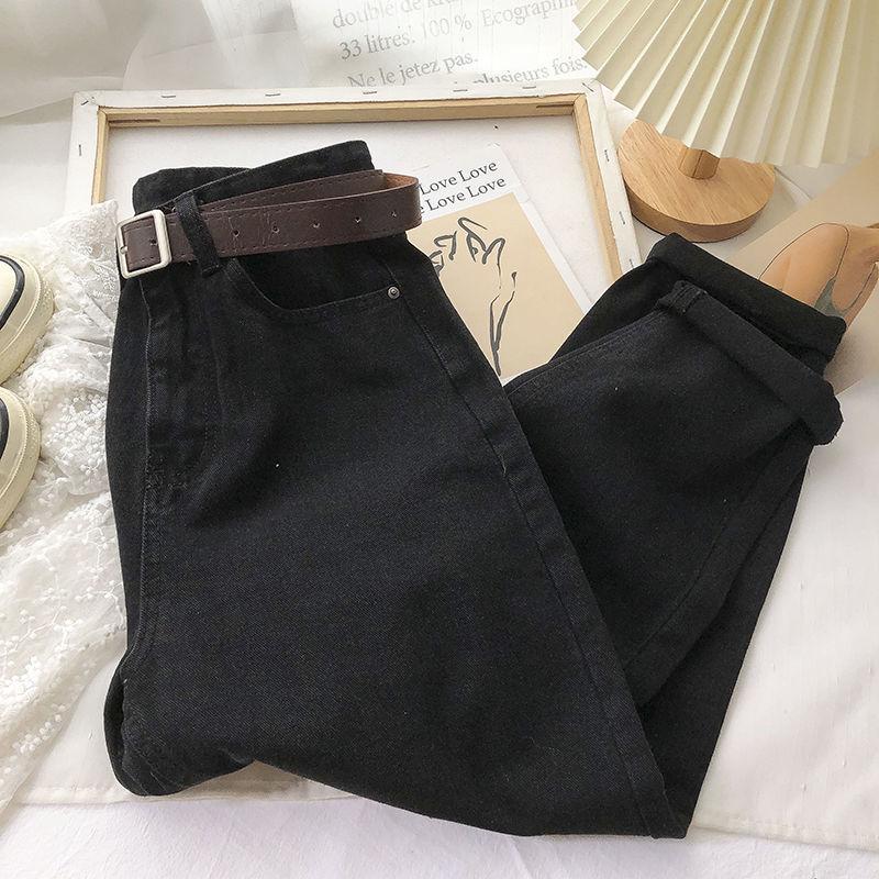 2026 Autumn/Winter Women s High-Waist Slim-Fit Korean Harem Jeans XL