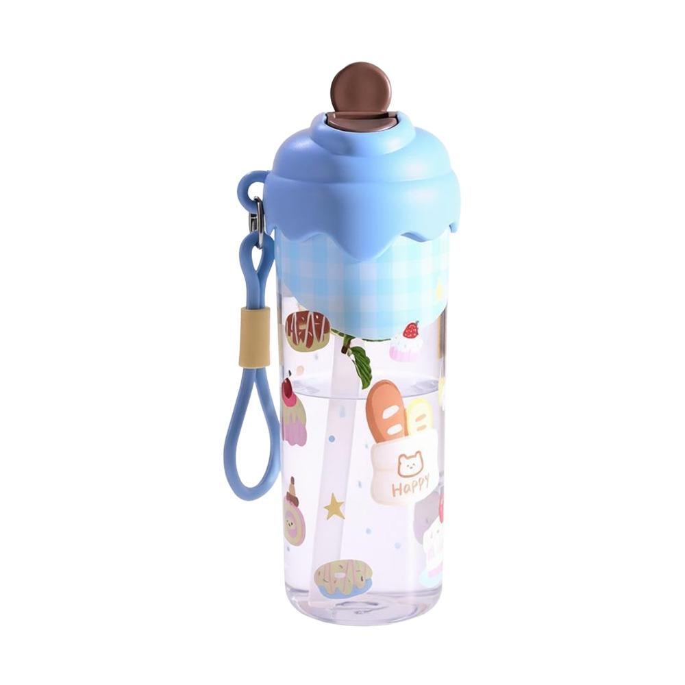 750ml Water Cups Large Capacity Sports Water Bottle Aesthetic Plastic Cup синий
