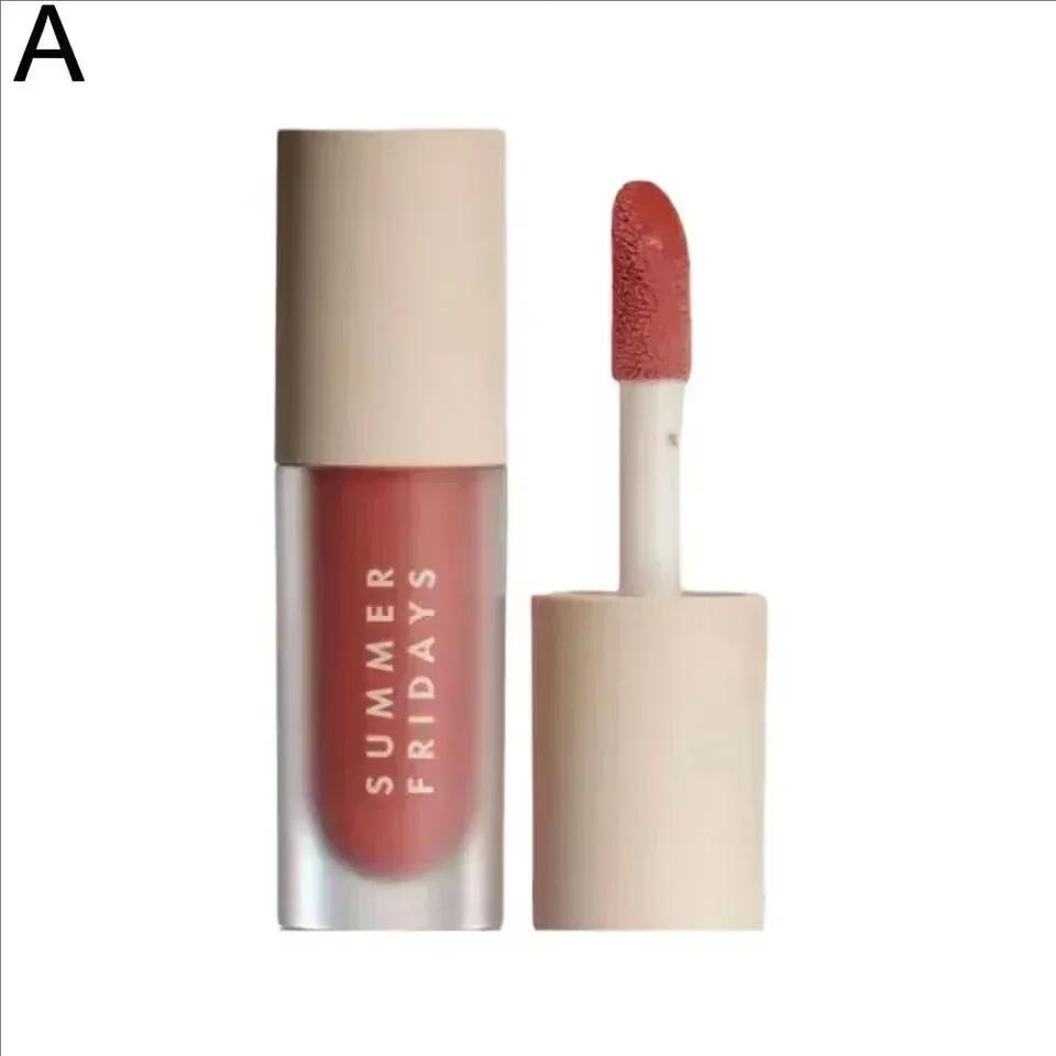 Summer Fridays New Dream Lip Oil Beige Lip Balm Smooth Soft Tube Mirror Lipstick Gloss Set Moisturizing Transparent Makeup Set
