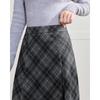 IEF Vintage Plaid A-Line Midi Skirt