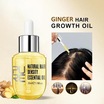 Olio essenziale di zenzero naturale anti-perdita di capelli trattamento per la crescita dei capelli siero prodotti per la cura dei capelli per uomo donna 35ml