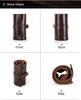 Oil Wax Cowhide Six-Watch Tie-Up Leather Travel Pouch