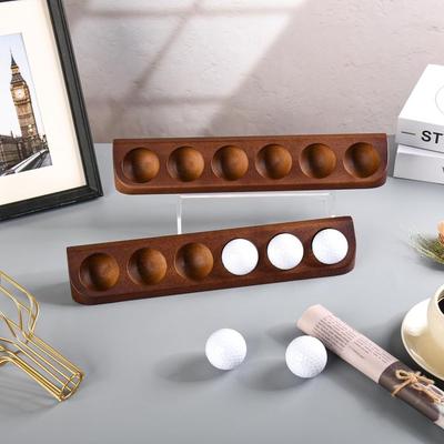 Wooden Golf Ball Display Case 6 Standard Size Golf Storage Rack  Ball Collector