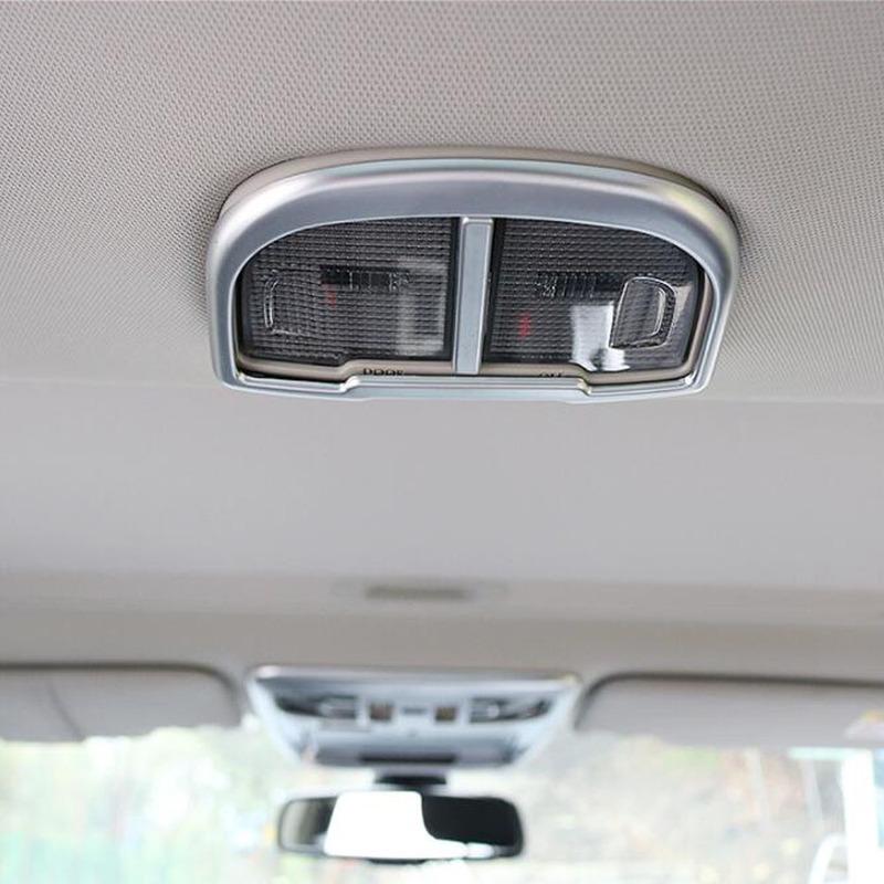 Car Styling Detector Sticks Silver ABS For Subaru Outback 2015 2016 2017 2018   Read Reading Light Lamp Trim Molding