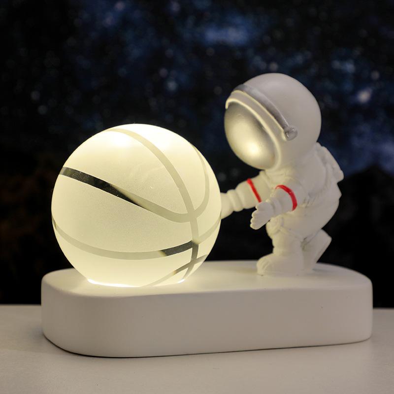 Astronaut Creativ 3D Minge de Cristal Led Lumină de noapte pentru Dormitor Copii Planetă Spațiu Lampă Sistem Solar USB Cadou de Crăciun pentru copii