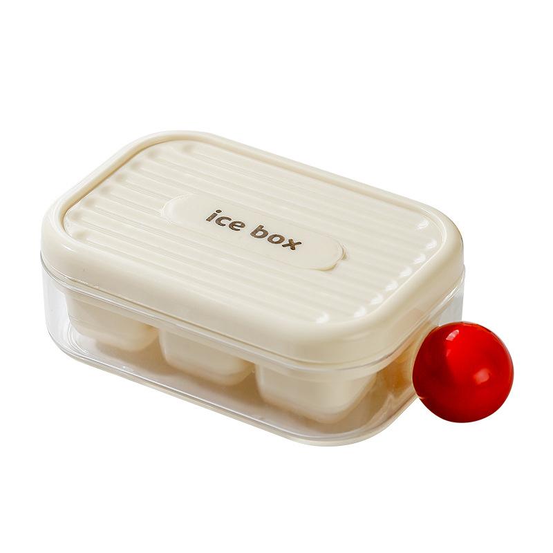 

Reusable Ice Mold with Lid 6 Grid Mini Silicone Tray Easy Release for Cold Drinks Kids Snacks Summer Parties белый