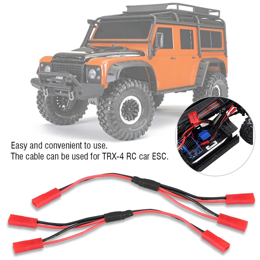 JST Y Cable, 2PCS Female to Female Connector Plug Wire with 15cm Length, for -4 ESC RC Car Accessory Part