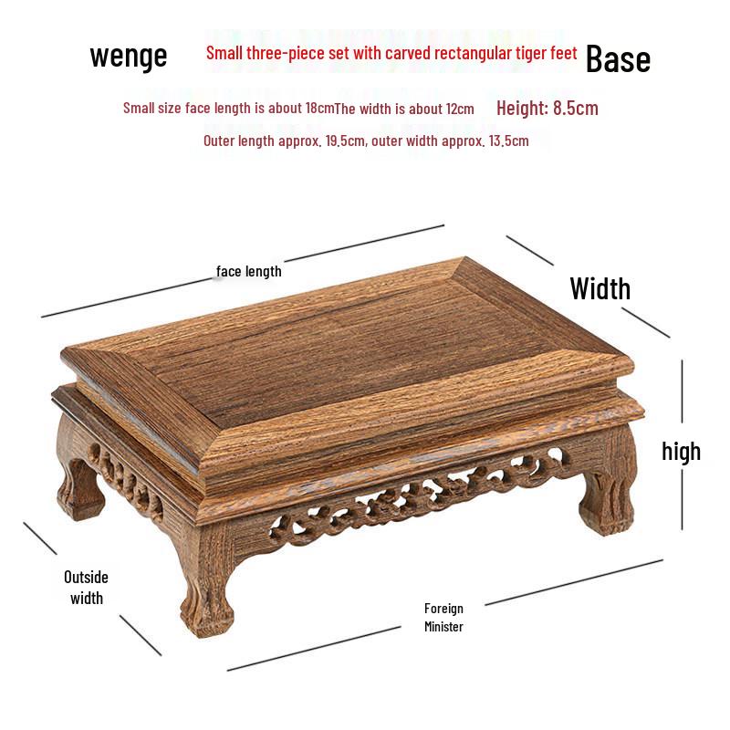 Solid Wood Display Base for Sculptures, Plants, or Ornaments