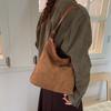 PU Suede Hobo Bag Women's Fashion Shoulder Tote with Soft Texture Casual Everyday Handbag
