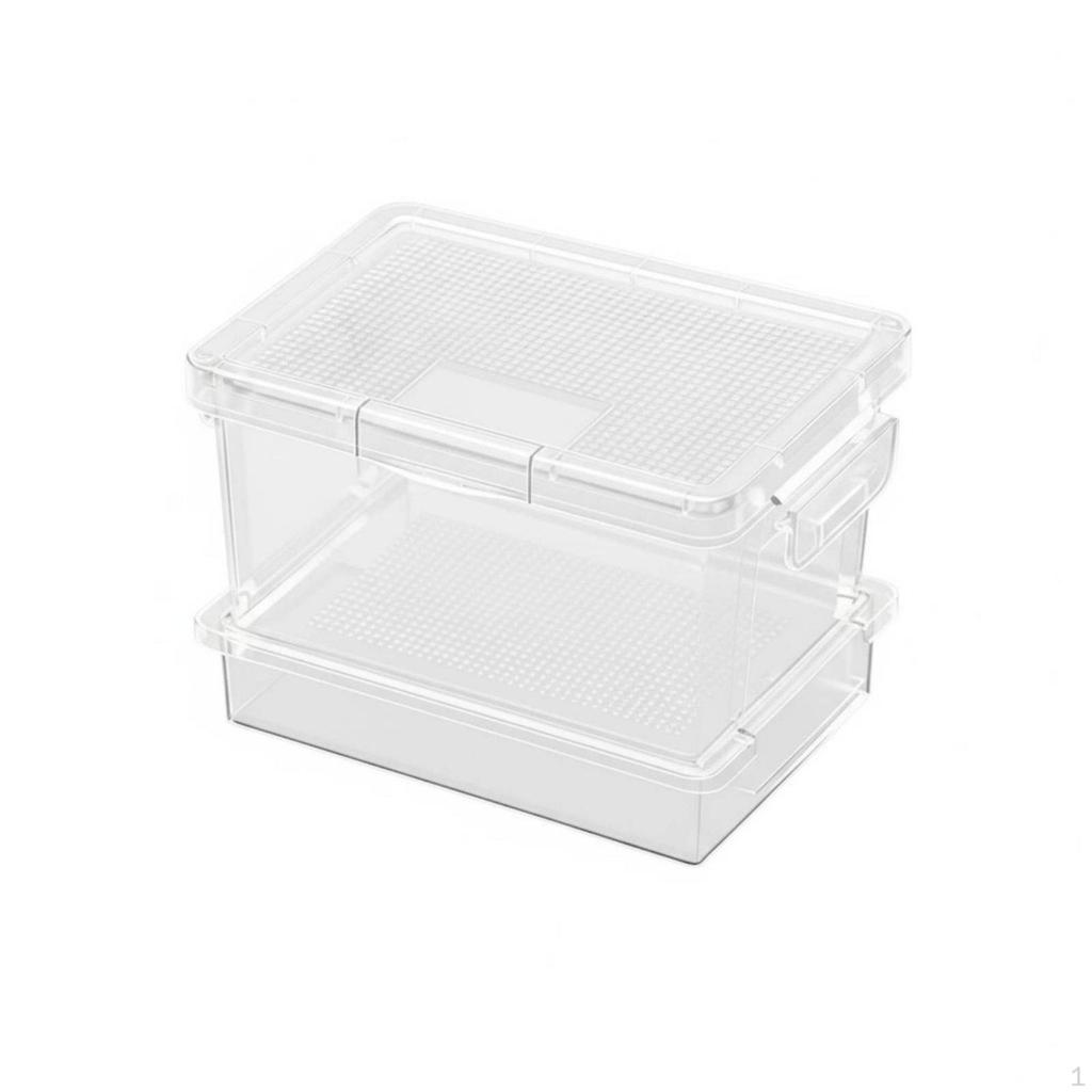 Habitat Box Ventilated Clear Enclosure Ventilation Holes Vented Tank for Desktop, Dorm Room, Office