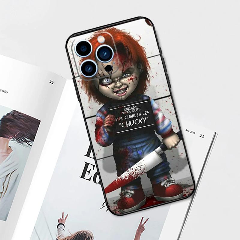 

Chucky Doll Horror Movie Case For iPhone 17 Pro Max 14 13 12 11 15 16 Pro Max mini 15 Plus 16e 17 Air Phone Cover iPhone 12