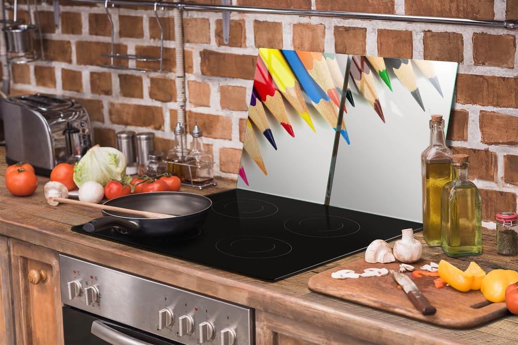 GLAS-KOCHFELD-SCHUTZPLATTE 70x52 BUNT