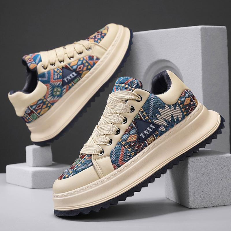 Fashion Men Casual Shoes Platform Non-slip Men's Walking Sneakers Lightweight Male Running Shoes Breathable Platform Sport Shoes