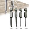 5pcs Screwdriver Bits 6.35mm Cross Screwdriver Bits Magnetic Bits