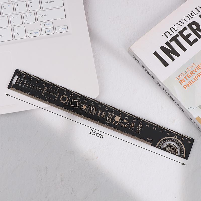 

20 см/25 см Лінійка для друкованих плат Лінійка для інженерів-електронщиків Лінійка для інженерів-електронщиків Пакувальна одиниця для друкованих плат Лінійка для інженерів B