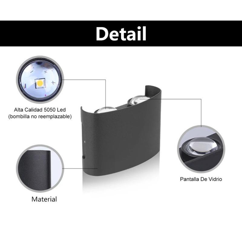 IP65 Waterproof LED Wall Light, Outdoor Up & Down Wall Lamp for Garden Stairs Patio Night Lighting