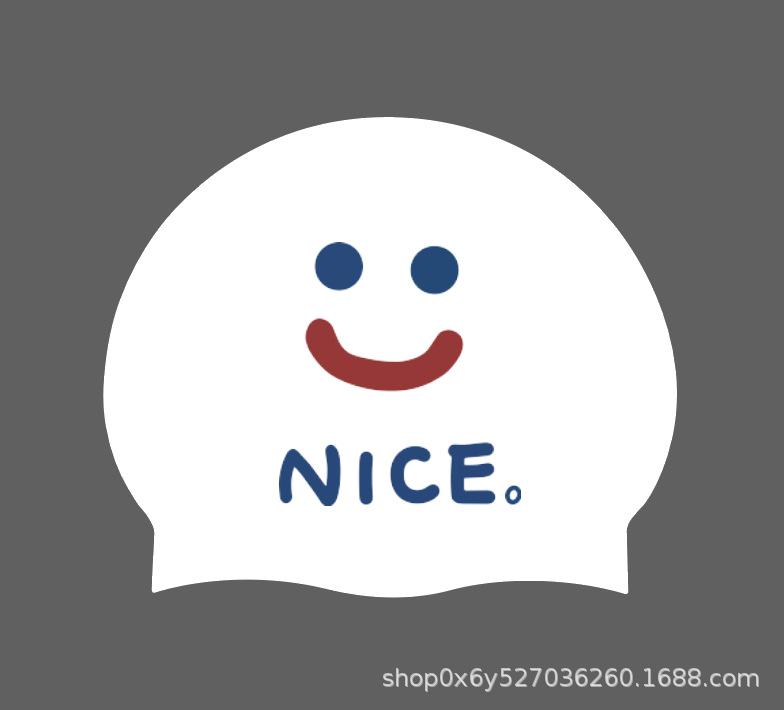 Women's Long Hair Silicone Swim Cap with Racing Pattern for Large Sizes