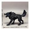 1Pc 3D‑Printed Hollow Wolf Figurine, Lifelike Dark‑Style Ornament, Indoor & Outdoor Decor for Halloween Christmas, Bookshelf Gar