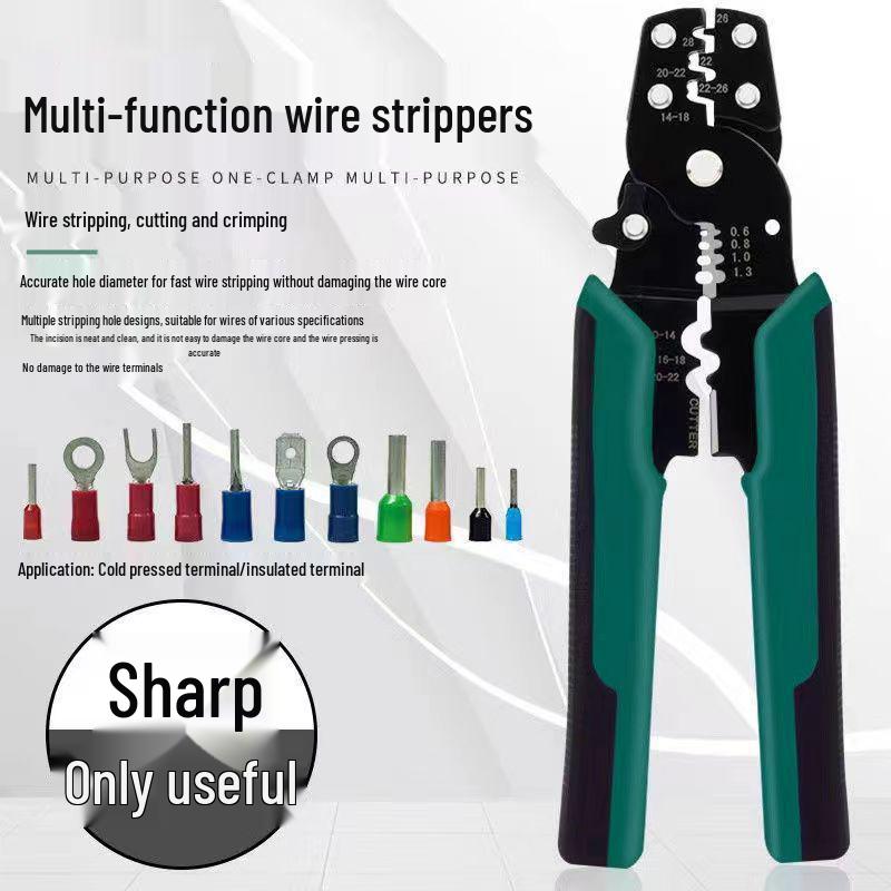 Multifunctional Electrician's Pliers: Crimping, Wire Stripping, and Terminal Pressing Tool