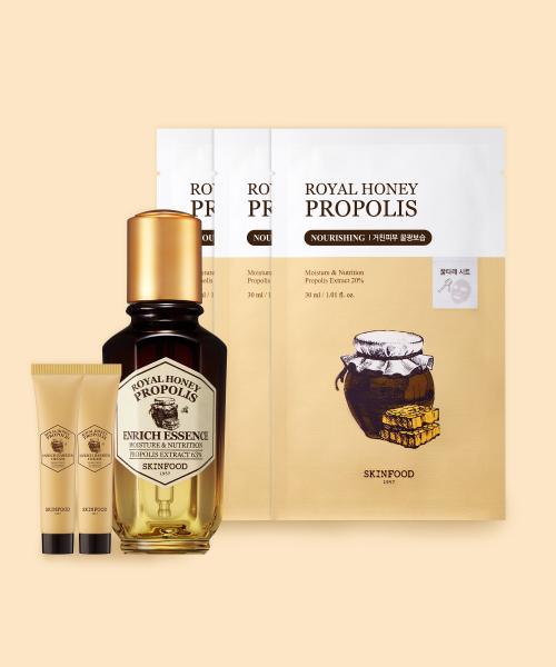 Skinfood Royal Honey Enrich 3-Piece Exclusive Set (Essence + 3 Masks + 30ml Cream) NONE